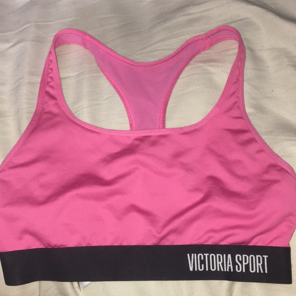 Pink Victoria Secret sports bra
